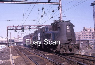 Original 35mm Kodachrome Dia PC Penn Central Railroad GG1 Train 1971