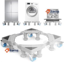 WUFANC Waschmaschinenbasis 8 Fuß 4-Rad, Maximale Belastung 300 Kg Graues Rad