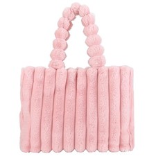 Furry Purse Small Fluffy Tote Bags for Women Winter Faux Fur Bag Fuzzy Purses...