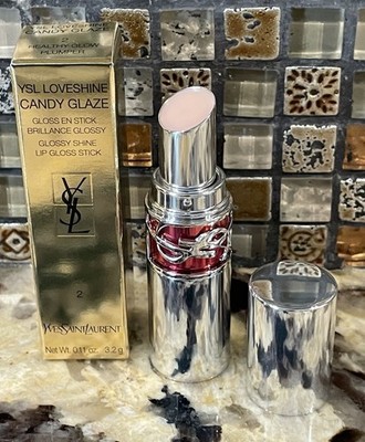 YSL Loveshine Candy Glaze Lip Gloss Stick 02 Healthy Glow Plumper Full Size NIB