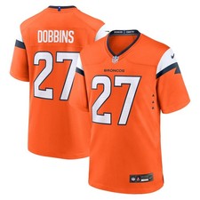 Denver Broncos J.K. Dobbins #27 Nike Men's Orange 2026 Official NFL Game Jersey