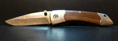 Winchester Mdl.4661018A Pocket Knife 3-3/4'' Closed Brown Wood Handle w/Belt Clip