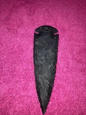 Sea Green 5.6" Flint Spearhead Point Knife Blade Arrowhead