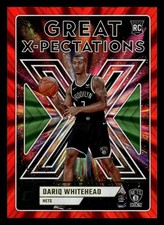 2023-24 Donruss #19 Dariq Whitehead Great X-Pectations Red&Green Laser Holo #/75