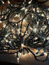 Holiday Clear Mini Lights String 100 Count w Green Wire 2 sets 200 total