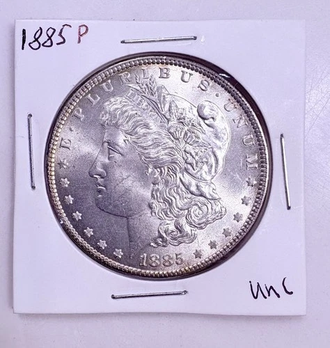 1885 Morgan Silver Dollar Philadelphia Mint Uncirculated $1 Coin 0.9 Fineness
