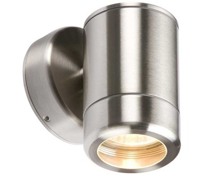 Knightbridge Single Fixed Wall Light Stainless Steel Fitting Downlight - WALL1L