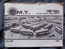 Jersey Motor Transport Timetable Booklet No. 96 16th May 1977