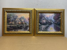 Thomas Kinkade Framed Lamplight Manor And Framed A Quiet Evening