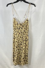 Madewell Women's NWT Lightspun Tie-Strap Mini Dress Yellow Floral Size 2