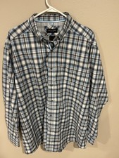 Ariat Pro Series Shirt Mens XL Blue Plaid Button Down Long Sleeve