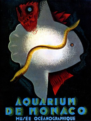 Monaco AQUARIUM POSTER.Home wall.Home Decor.Art Deco Marine.Sea.3