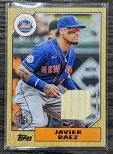 2022 Topps Series 1 1987 Baseball GAME-USED Bat Relic 87R-JB Javier Baez