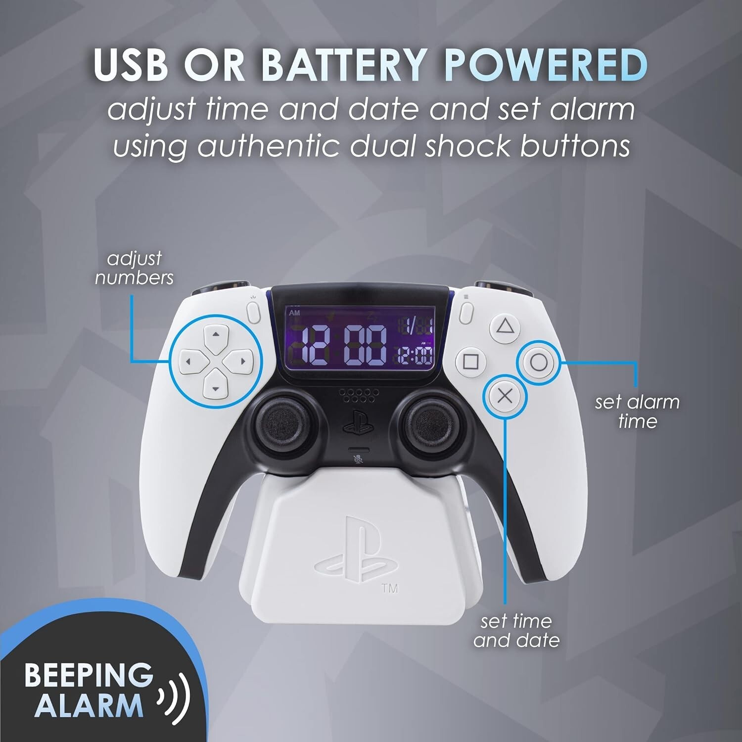 PlayStation 5 DIGITAL ALARM CLOCK PS5 Dualsense Controller eBay