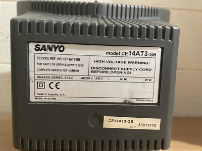 14 Inch Sanyo CRT Retro Gaming TV Monitor 240p RGB Scart Composite