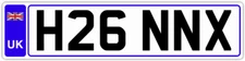 HANNAH X HAN HANNA HELEN HASSAN HORN HORNE OLD H REG PREFIX NUMBER PLATE H26 NNX