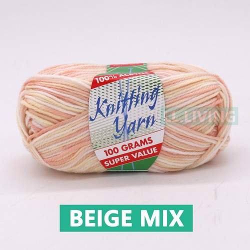 Knitting Yarn 8 Ply Soft Crochet Craft Balls 100g Acrylic Solid Multi Colours Au - Picture 62 of 82