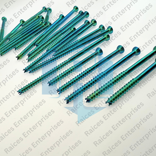 Tornillos óseos de titanio canulados con cancelación de 4,5 mm rosca corta 90 piezas ortopedia - Imagen 3 de 7