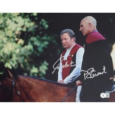 Patrick Stewart and William Shatner Signed Photo #1 (11x14) w/ Beckett