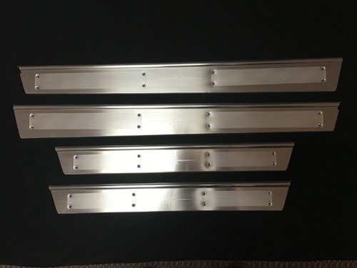 1957 Lincoln Interior Sill Scuff Plates, 4-Door Set NEW - Foto 2 di 2