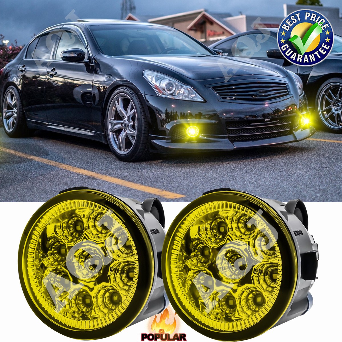 For 2007-2013 X-Trail 2007-2013 Nissan TIIDA, Yellow LED Fog