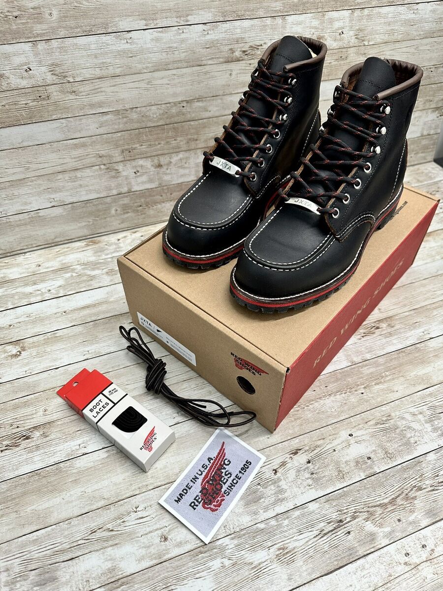 Red Wing x JXTA Limited Edition Moc Toe Boot Black 7.5 D Men Red Wing x JXTA Limited Edition Moc Toe Boot Black 7.5 D Men