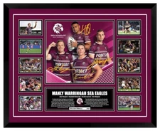 The Manly Warringah Sea Eagles NRL Superstars Signed Framed Memorabilia