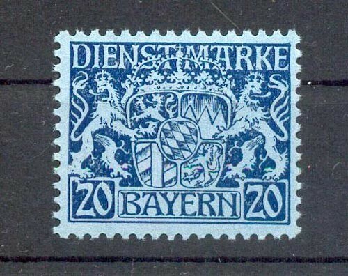 Bavaria Service 20I ABART** MNH Mint Never Hinged (70037)