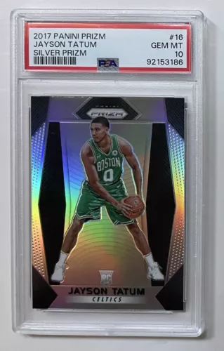 Jayson Tatum 2017 Panini Silver Prizm Holo Gem Mint PSA 10 Rookie Card RC #16