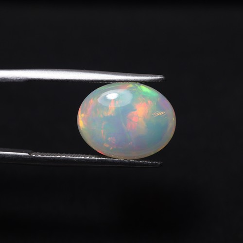 6.5 Cts 15.3x12.1 MM Vero AAA Rosso Giallo Verde Fuoco Etiope Opale Ovale - Zdjęcie 10 z 10