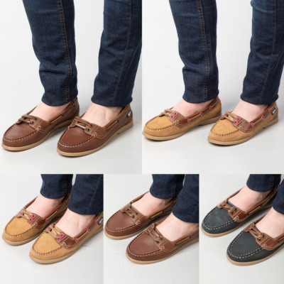 Rydale Deck Shoes Low Fronted Laced Leather Bootsschuh Loafer Schuhe 3 Farben
