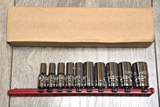 New 10 Piece 14 Dr 6 Point Mid Length Semi-deep Socket Set Sae 316 To 916 New 10 Piece 14 Dr 6 Point Mid Length Semi-deep Socket Set Sae 316 To 916