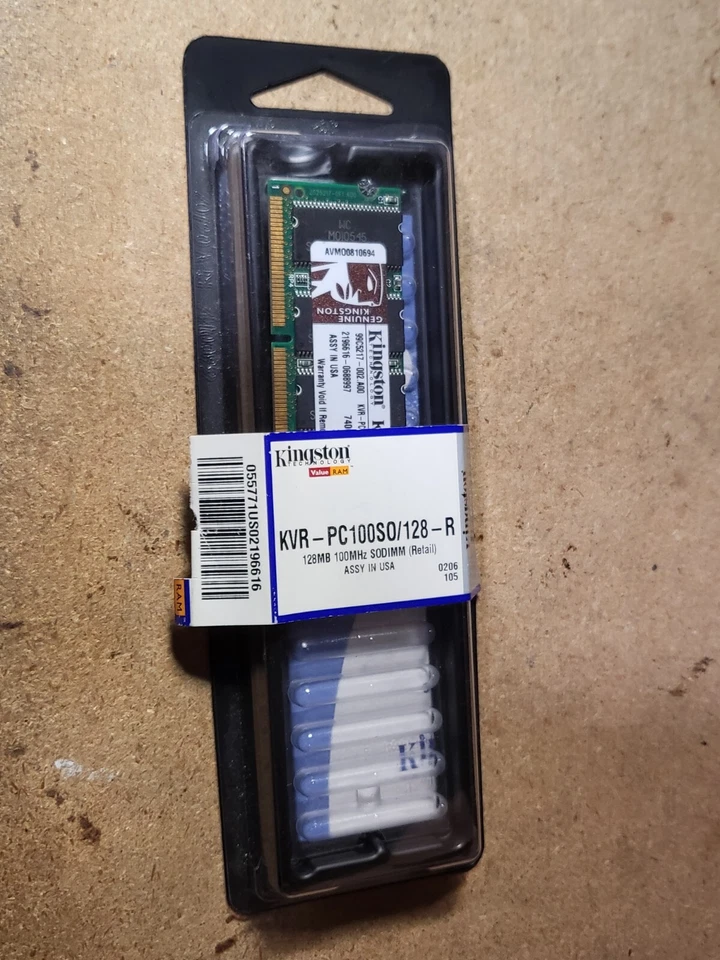 Kingston PC-100 128 MB SO-DIMM 100 MHz SDRAM Memory (KVR-PC100SO-128-R) UNTESTED - Image 2 of 2