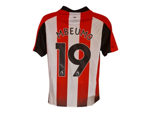 Bryan Mbeumo Signed 24/25 Brentford Football Shirt COA - Picture 1 of 4