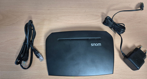 Snom M300 VOIP DECT Basis schwarz mit Netzteil und LAN Kabel