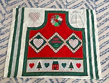Wamsutta Hallmark "Christmas from the Heart" Apron Fabric Panel New Uncut