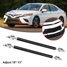Universal Adjustable Black Bumper Lip Splitter Strut Rod Tie Support Bar 25-33CM