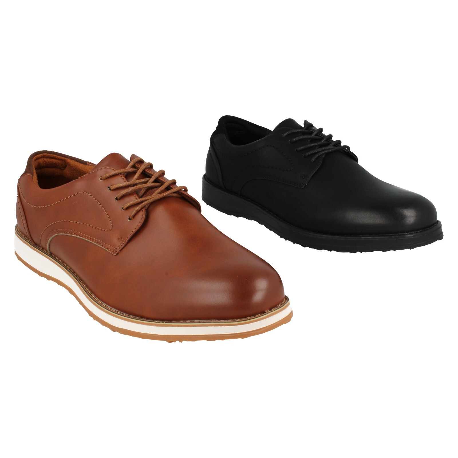 SAOLA Scarpe stringate uomo Thomas Blunt nere o marrone chiaro: A2208