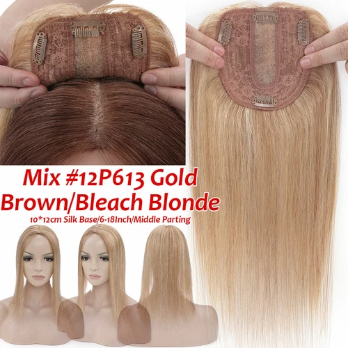 100% Echthaar Topper Toupet Extensions Clip In Remy Human Hair Toupee Haarteil l - Bild 28 von 84