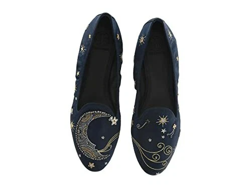 Tory Burch Olympia Embroidered Loafer Perfect Navy eBay