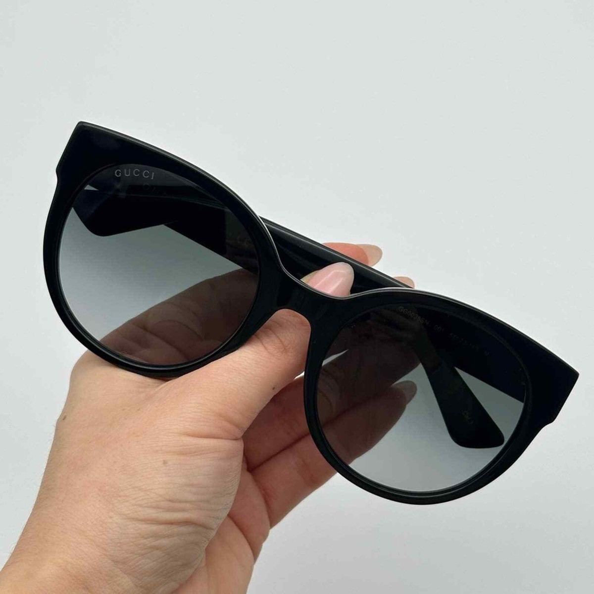 NEW GUCCI SUNGLASSES, WOMEN BLACK EYEWEAR GG0035SN 001 GUCCI BRAND NEW GUCCI GG0035SN 001 Black/Grey Women  main image 4