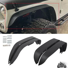 For Jeep Wrangler 07-18 JK Full Set Flat Style Solid Steel Fender Flares
