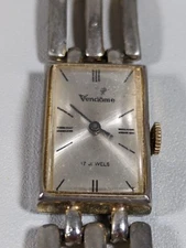 VTG Vendome 17 J Manual Mechanical Link Bracelet Band Watch Keeps Time