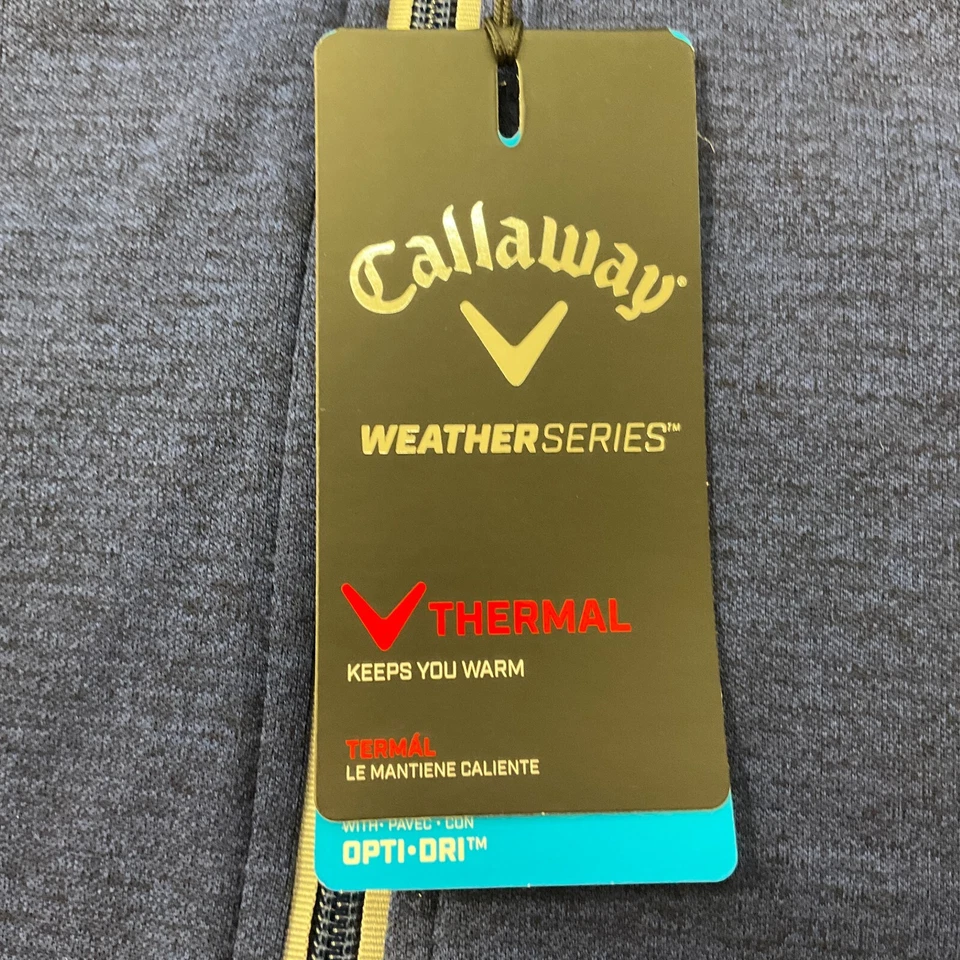 Chaqueta polar Callaway Waffle para hombre talla S azul cremallera completa absorbe el clima serie Foto 3 de 4