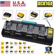 4-Port Fast Charger For DEWALT DCB104 12V/20V/60V MAX Lithium Battery DCB200