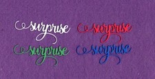 SURPRISE  2 die cuts scrapbook cards