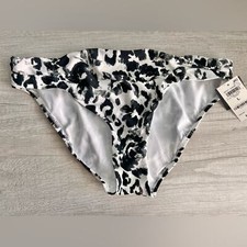 BAR III Women's Spot Garden Banded Sweetheart Bikini Bottoms - Large