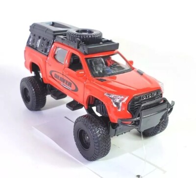 Maisto 2022 Toyota Tundra TRD Pro Diecast Offroad Truck Red 3rd Generation  1:52