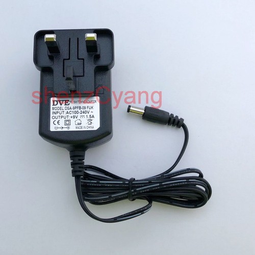 UK 9V 1.5A GENUINE DVE AC/DC Switching power adapter 1500mA supply DC plug 5.5mm - Picture 2 of 5