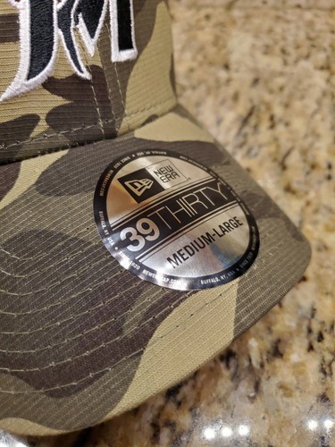 Men's New Era Camo Miami Marlins 2021 Armed Forces Day 39THIRTY Flex Hat SZ M/L - Picture 8 of 10